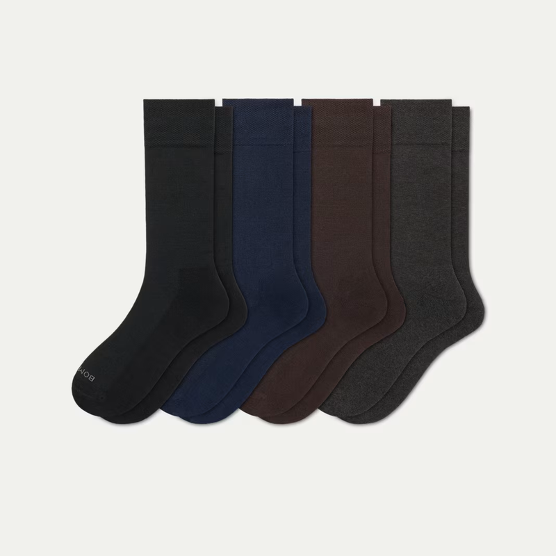 Men's Dress Calf Sock 4-Pack