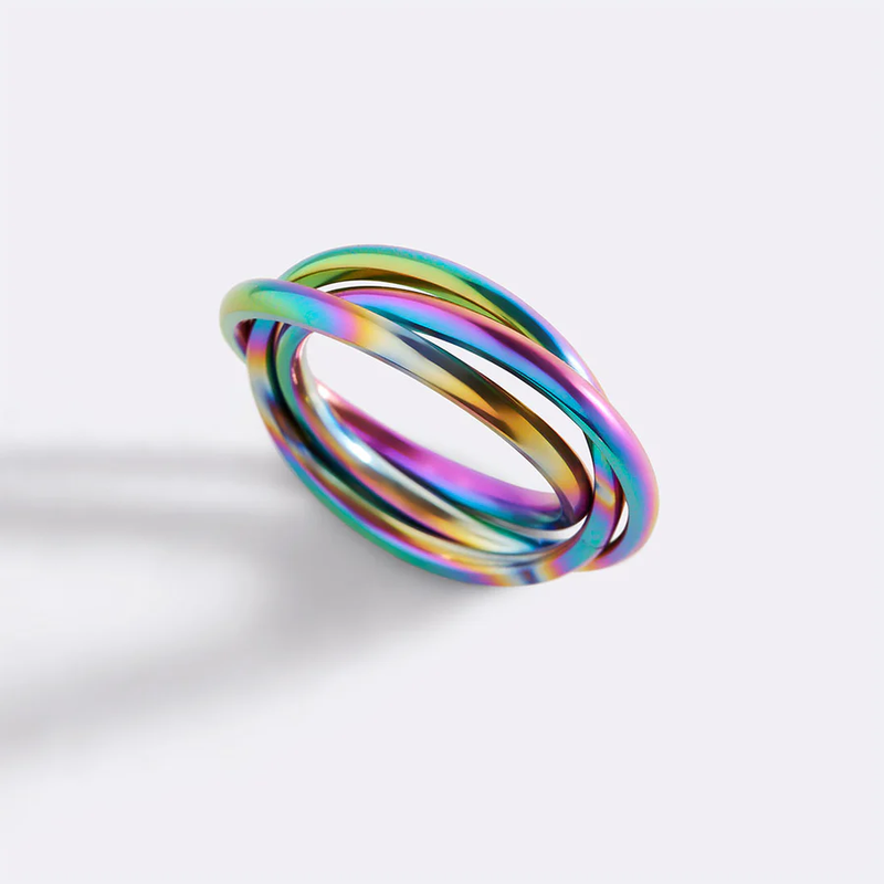 Dainty Interlocking Fidget Ring