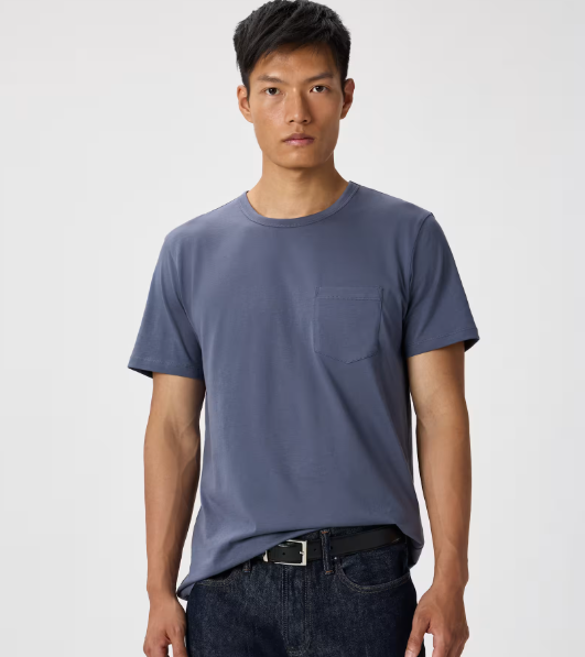 100% Pima Cotton Luxe Touch Pocket Tee