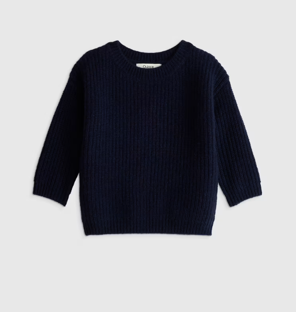Toddler Washable Cashmere Fisherman Tunic Sweater