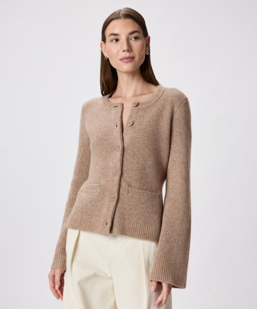 Mongolian Cashmere Structured Cardigan