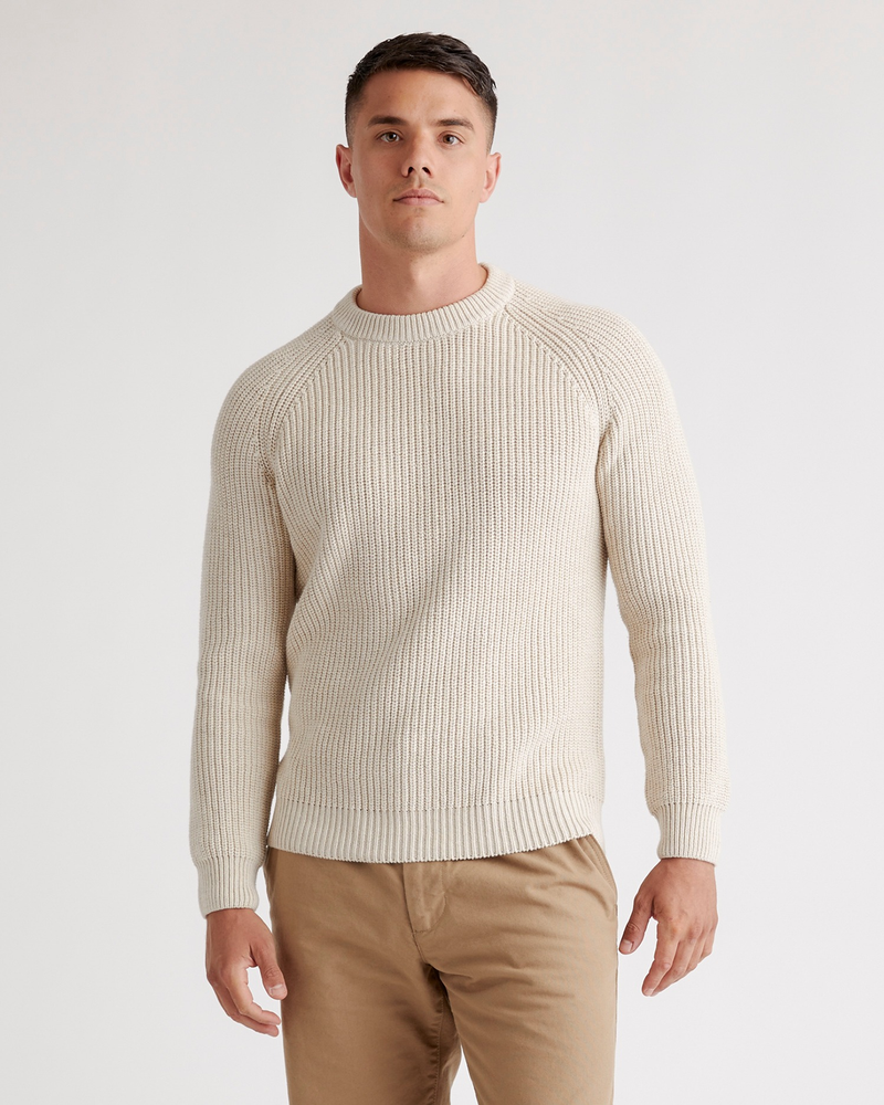 100% Organic Cotton Fisherman Crewneck Sweater