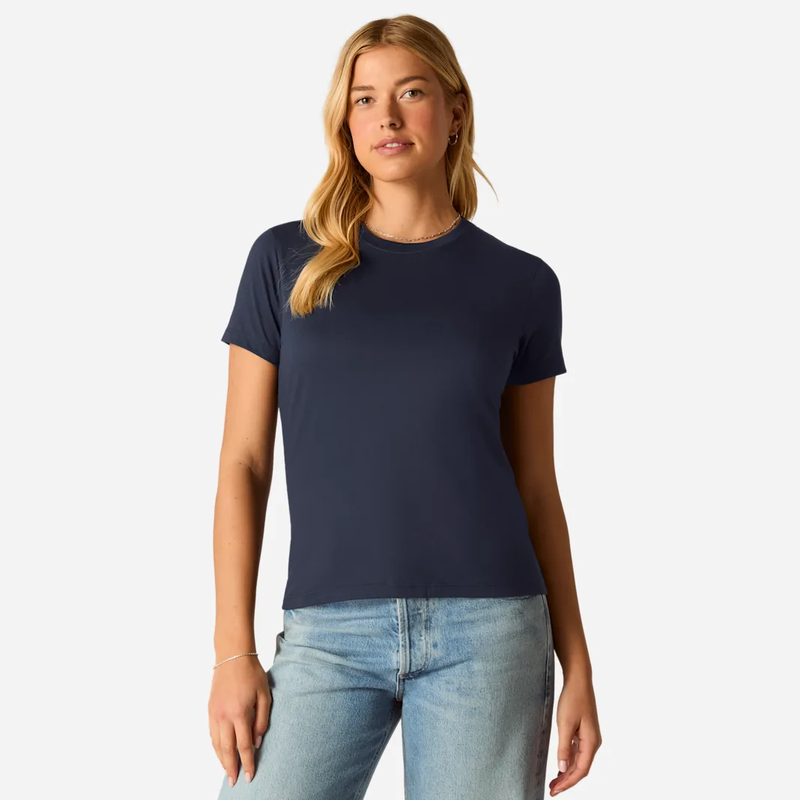 Women's Pima Cotton Slim Crew Neck T-Shirt