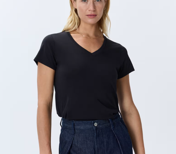 Cotton Modal V Neck Tee