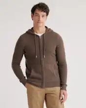 Mongolian Cashmere Full-Zip Hoodie