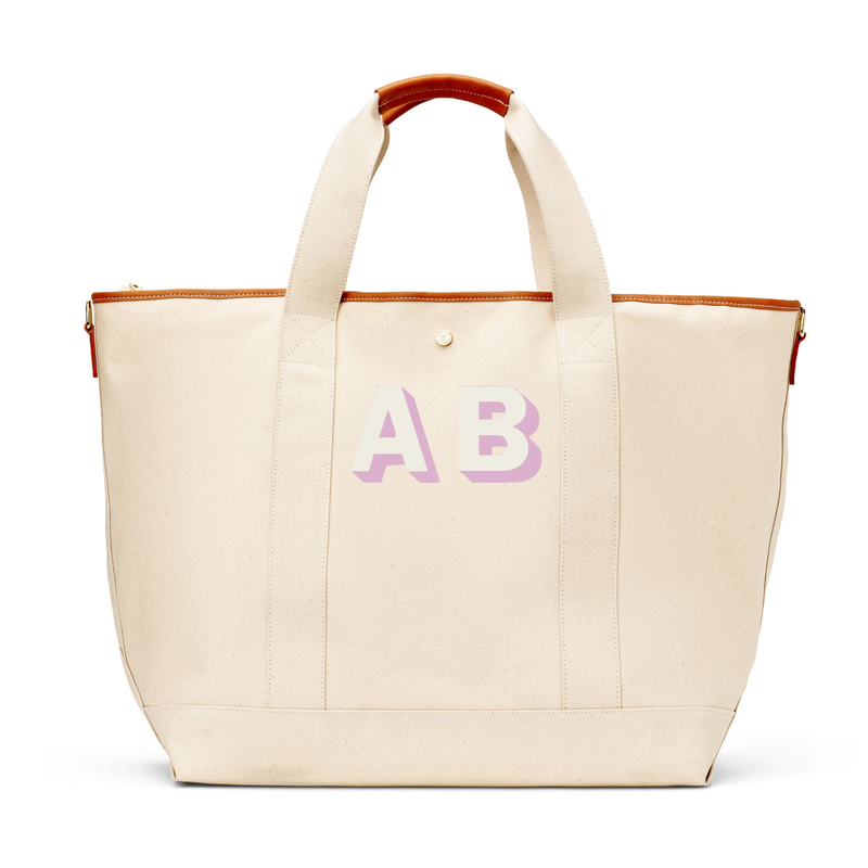 Monogrammed Venice Canvas Tote