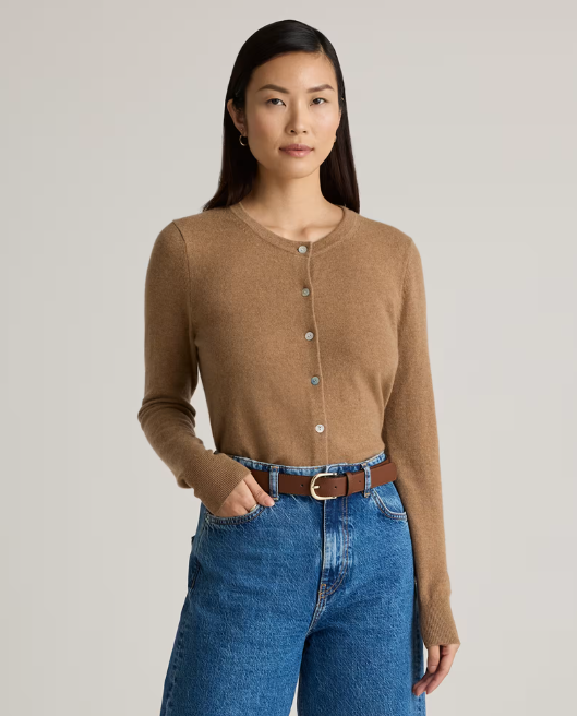 Mongolian Cashmere Cardigan Sweater