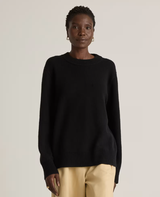 Mongolian Cashmere Oversized Crewneck Sweater