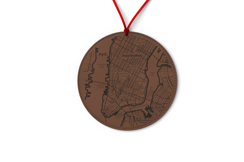 Home Town Map Ornament