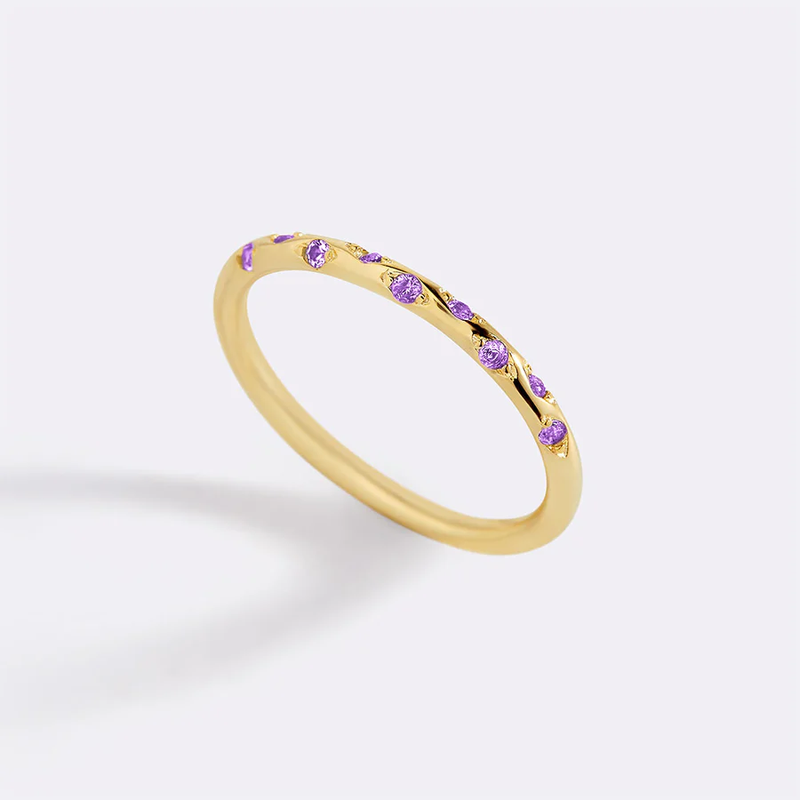 Dainty Constellation Birthstone Ring