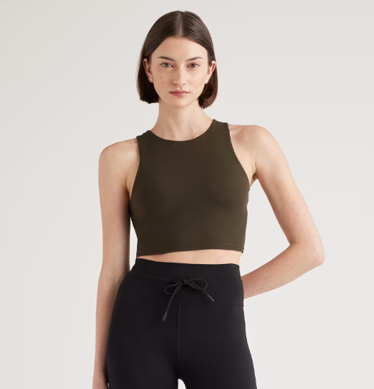 Ultra-Form High-Neck Cropped Tank