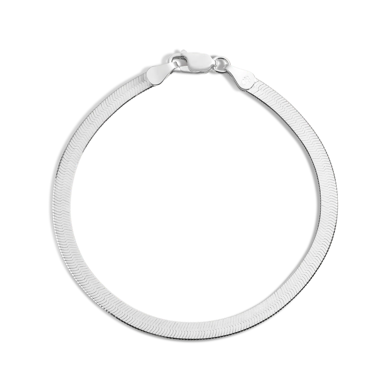 Gold Herringbone Chain Bracelet