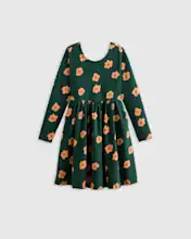 Toddler Organic Cotton Long Sleeve Skater Dress