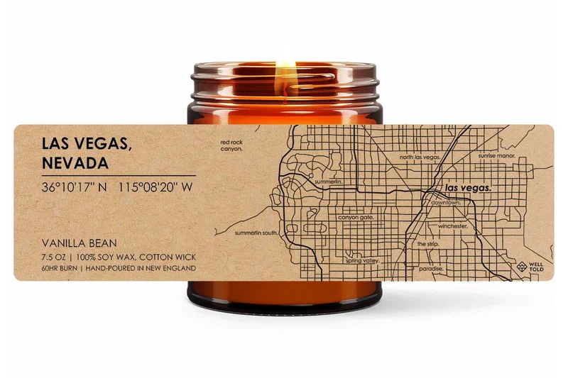 Home Town Maps Candle
