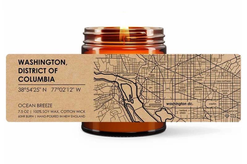 Home Town Maps Candle