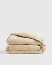 European Linen Piped Duvet Cover