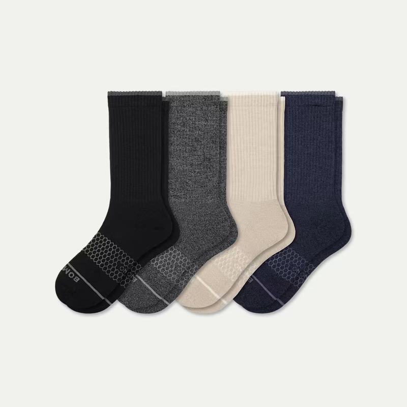 Men's Merino Wool Blend Calf Sock 4-Pack