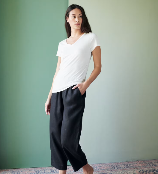 Cotton Modal V Neck Tee