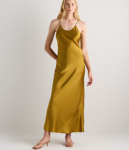 100% Washable Silk Maxi Slip Dress