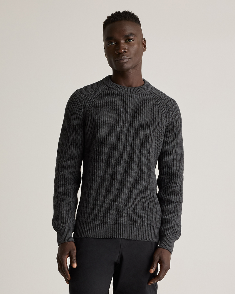 100% Organic Cotton Fisherman Crewneck Sweater