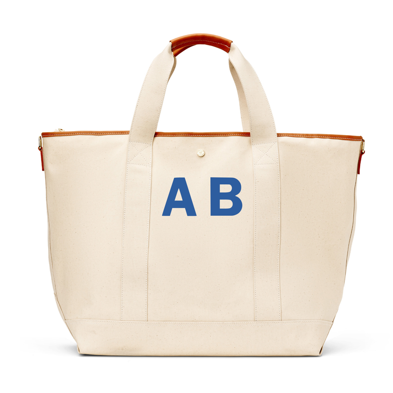 Monogrammed Venice Canvas Tote
