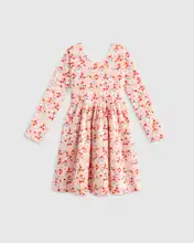 Toddler Organic Cotton Long Sleeve Skater Dress