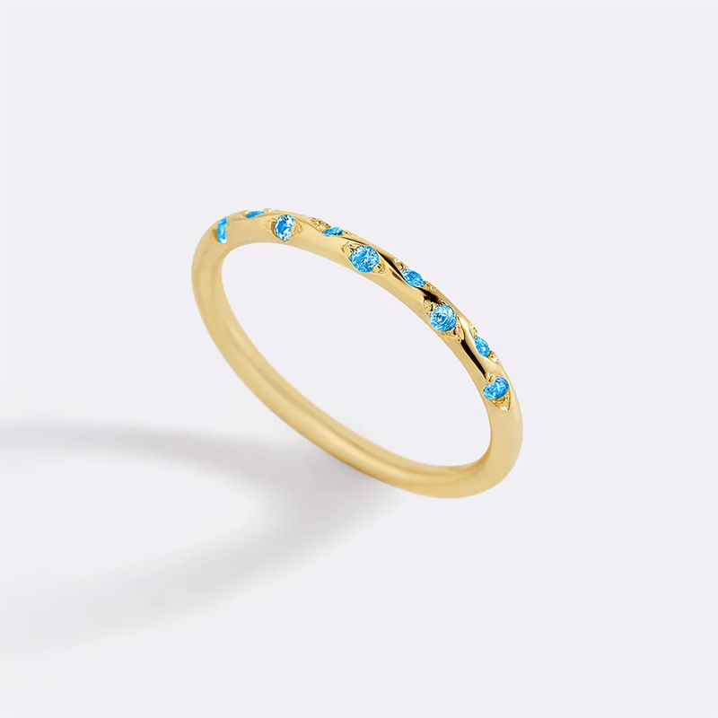 Dainty Constellation Birthstone Ring