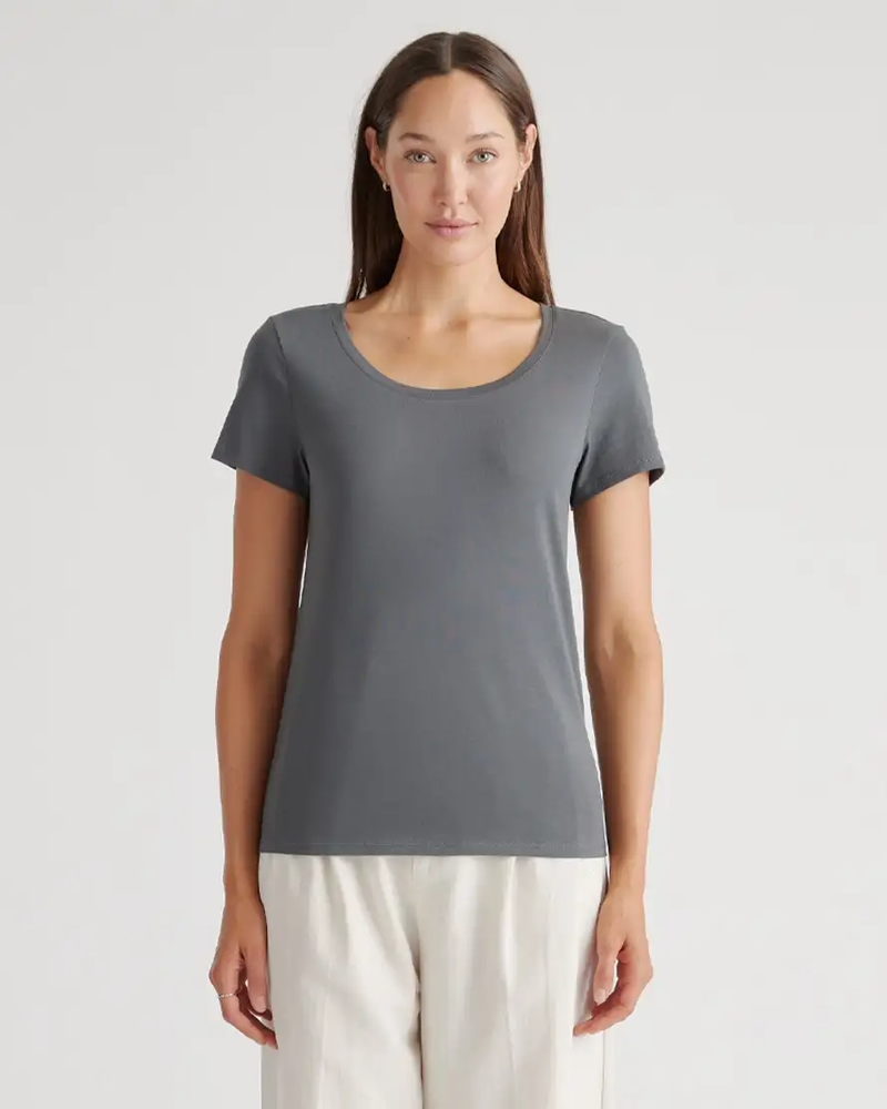 Cotton Modal Scoop Neck Tee