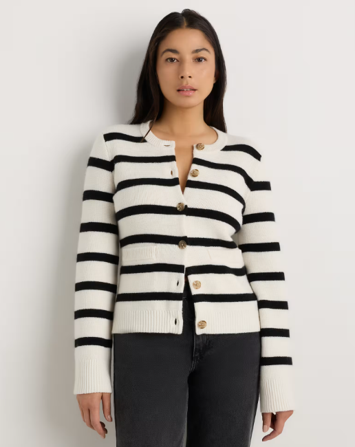 Mongolian Cashmere Structured Cardigan