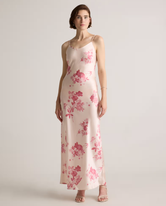 100% Washable Silk Maxi Slip Dress
