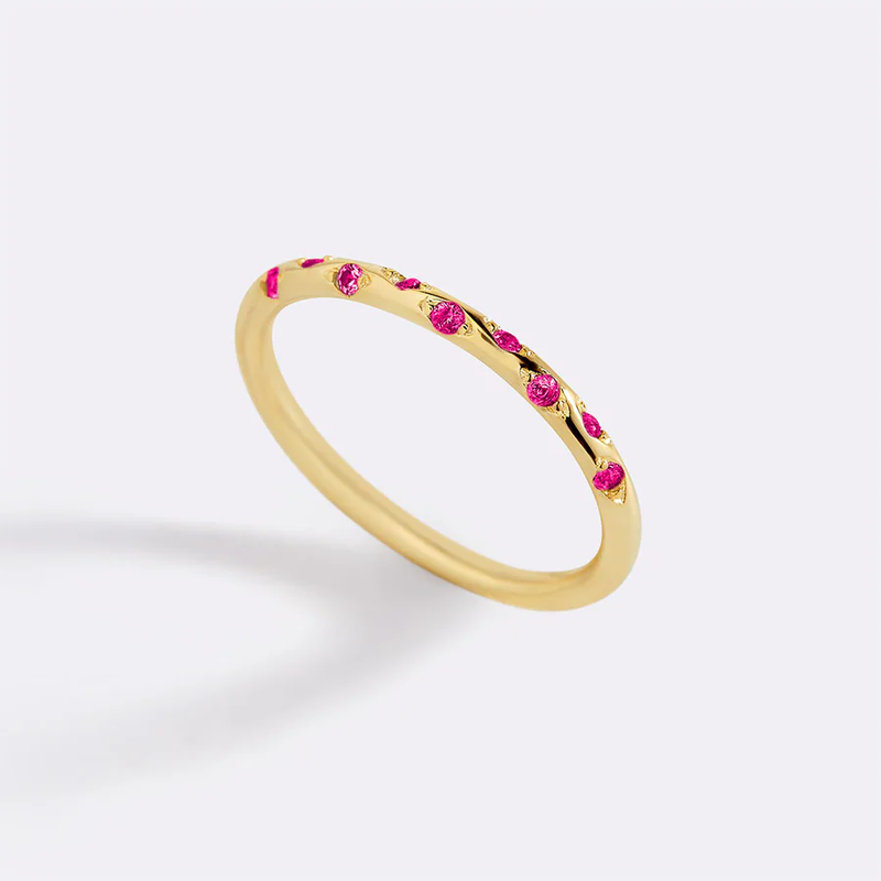 Dainty Constellation Birthstone Ring