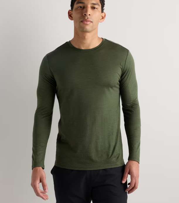 100% Merino Wool All-Season Long Sleeve Base Layer Tee