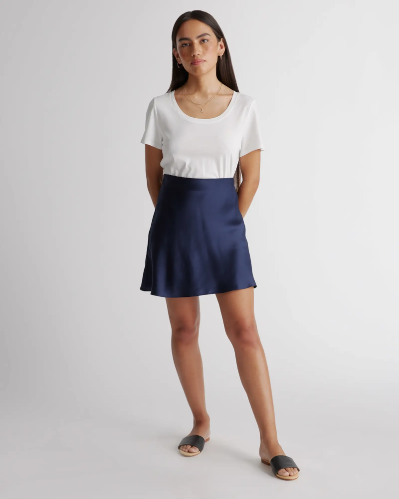 100% Washable Silk Mini Skirt