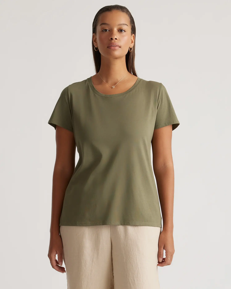 Cotton Modal Scoop Neck Tee