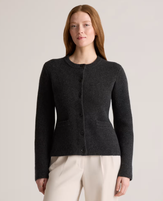 Mongolian Cashmere Structured Cardigan