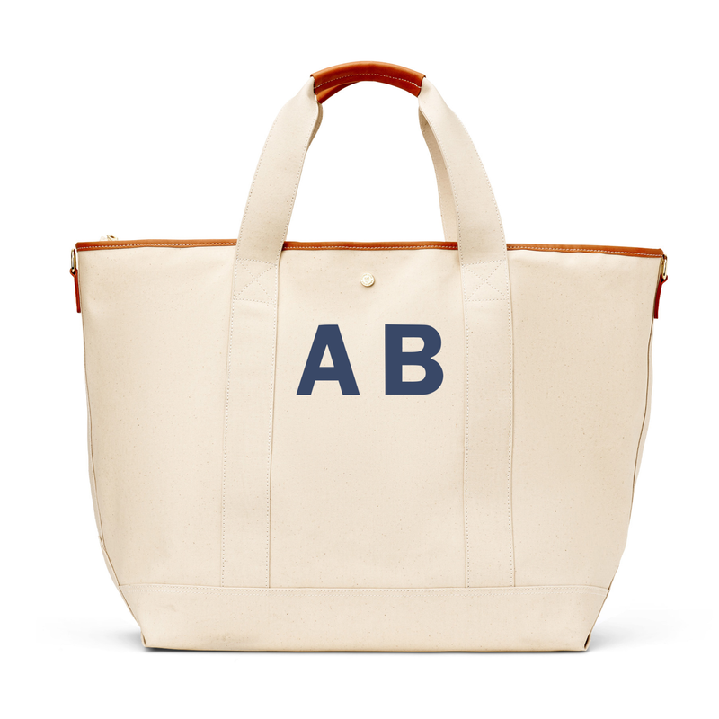 Monogrammed Venice Canvas Tote