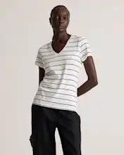 Ivory Black Stripe