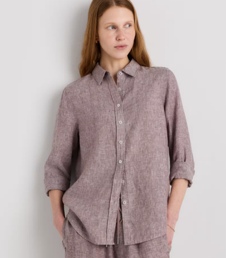 Taupe Brown Chambray