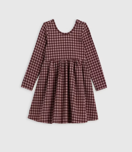 Toddler Organic Cotton Long Sleeve Skater Dress