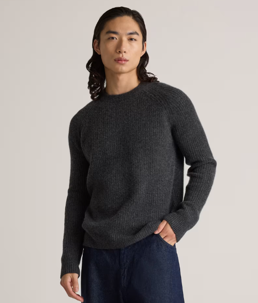 Mongolian Cashmere Fisherman Crewneck Sweater