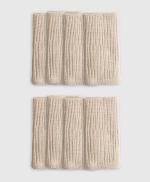 Organic Airy Gauze Napkins, Set of 8