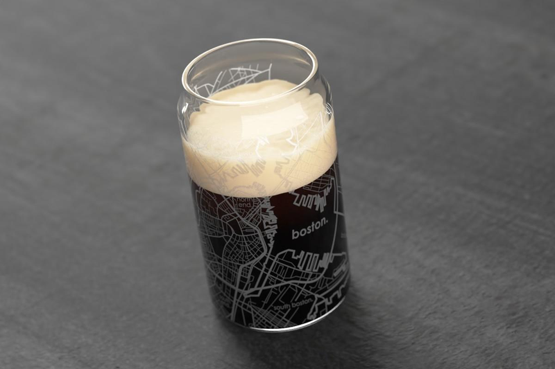 Home Town Map Can Glass, Set of 2