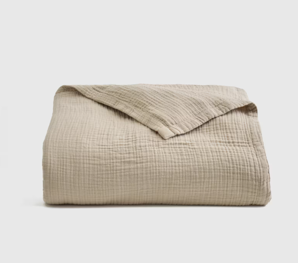 Organic Airy Gauze Bed Blanket, Queen