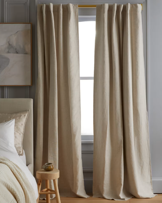 European Linen Room Darkening Curtain
