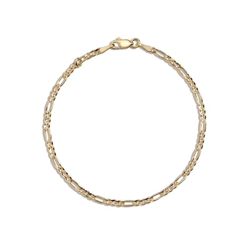 Medium Gold Figaro Chain Bracelet