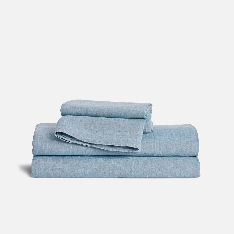 Washed European Linen Core Sheet Set - Thumbnail 4