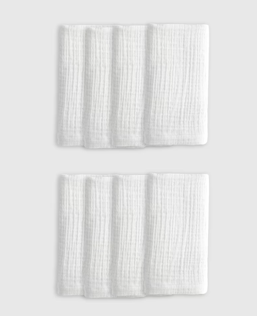 Organic Airy Gauze Napkins, Set of 8