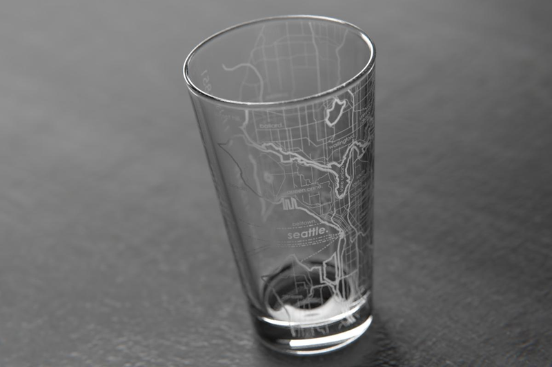 Home Town Maps Pint Glass