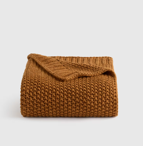 Cotton Fisherman Throw | Amber