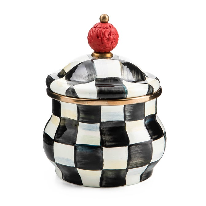Enamel Lidded Sugar Bowl